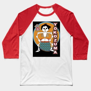 Sumo Skeleton Baseball T-Shirt